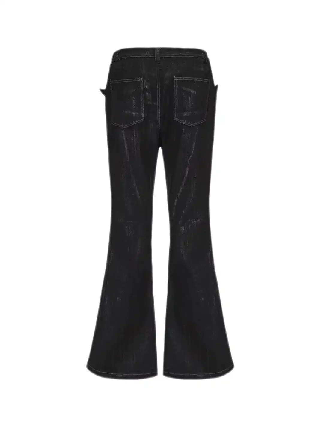 DisarkāSilver Glitter Pentagram Waxed Flared Pants