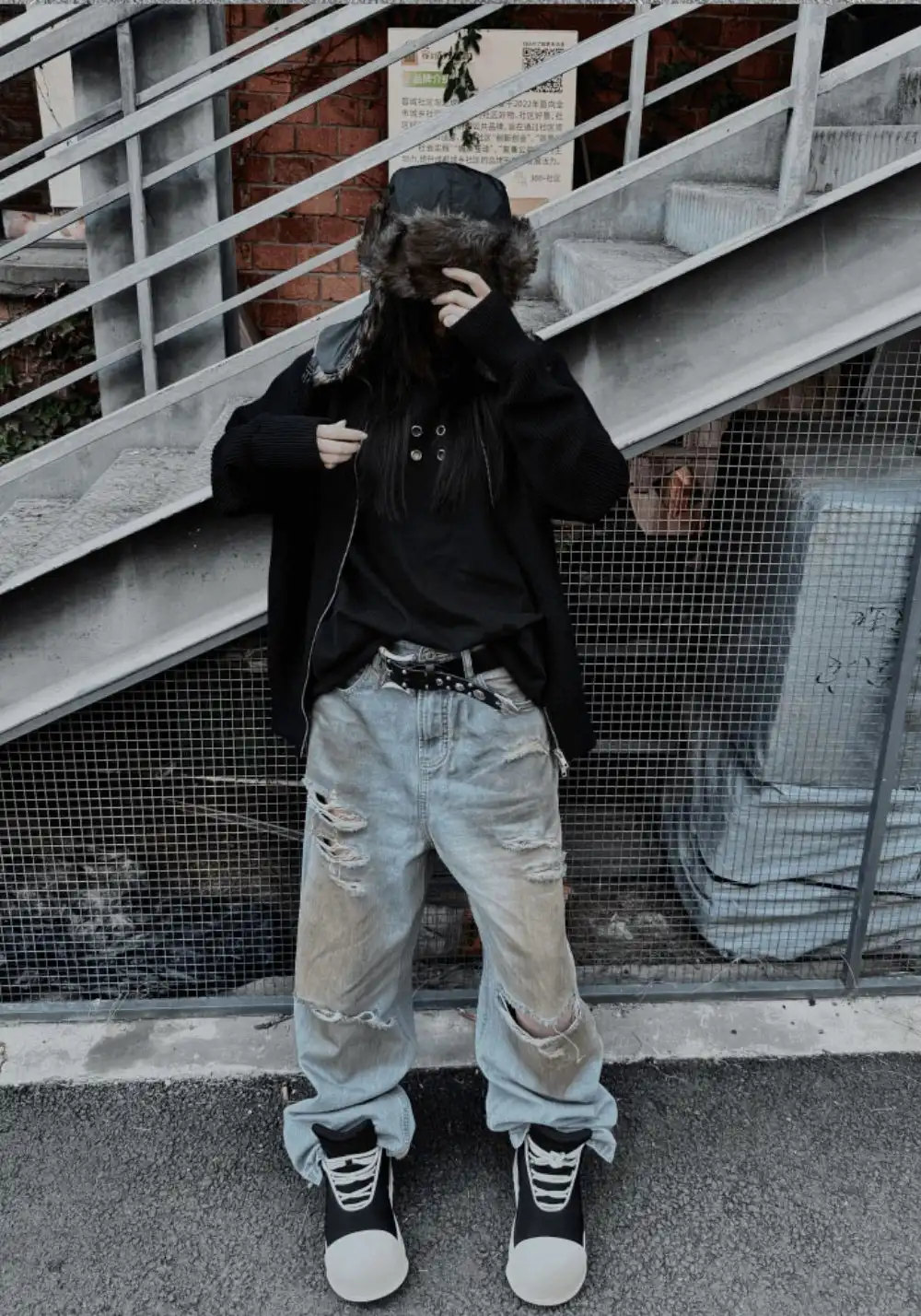 GOJOYJINNI丨Dark Metal 4-Hole Heavy Cotton Tee