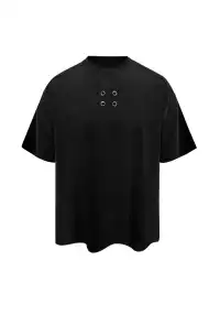 GOJOYJINNI丨Dark Metal 4-Hole Heavy Cotton Tee