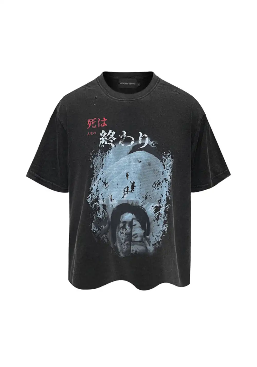 GOJOYJINNI丨Love Girl Portrait Distressed Tee