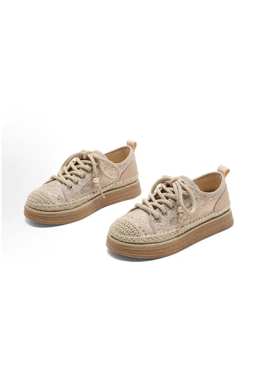 C.BANNER丨Fabric Simple Contrast Color Fisherman Shoes - 2