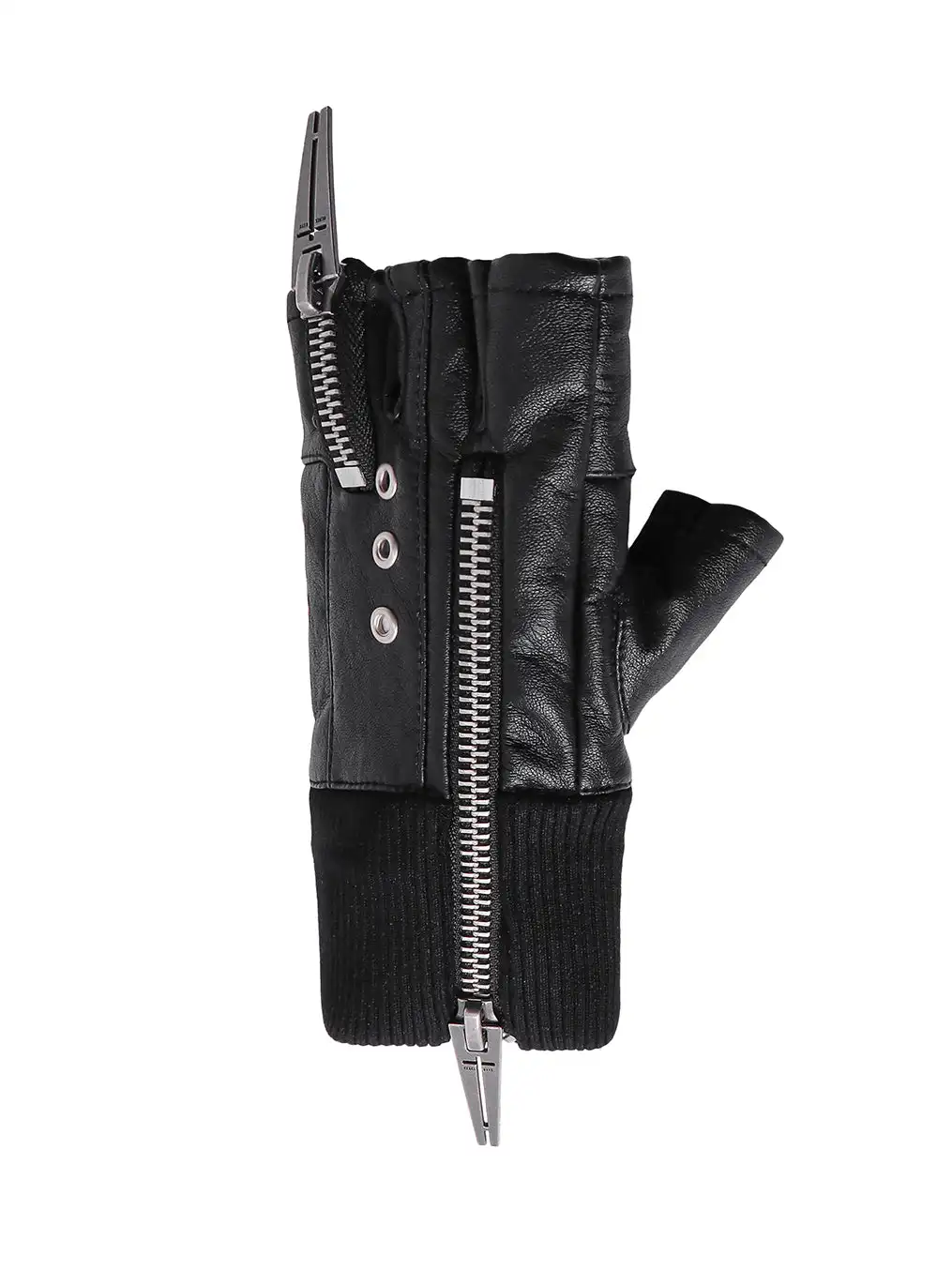 REBEL WAVE丨25SS“WOR”DOUBLE ZIP STRUCTURE LAYERED GLOVES