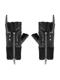REBEL WAVE丨25SS“WOR”DOUBLE ZIP STRUCTURE LAYERED GLOVES