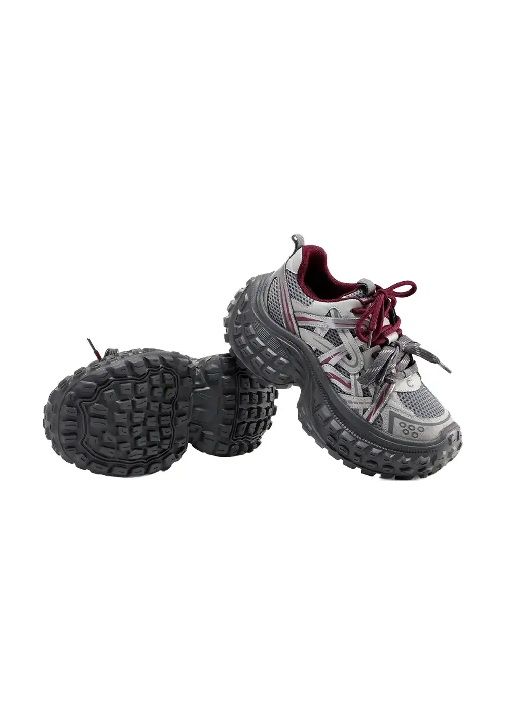 C.BANNER丨Silver Chunky Dad Sneakers for Women