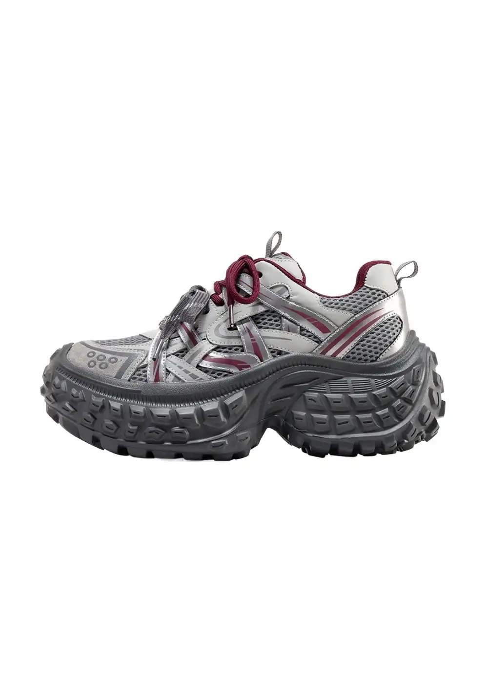 C.BANNER丨Silver Chunky Dad Sneakers for Women