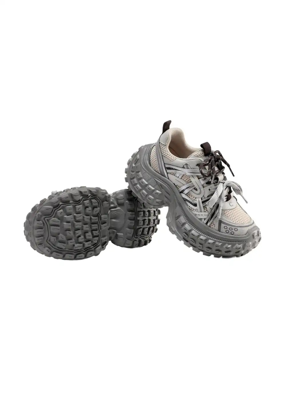 C.BANNER丨Silver Chunky Dad Sneakers for Women