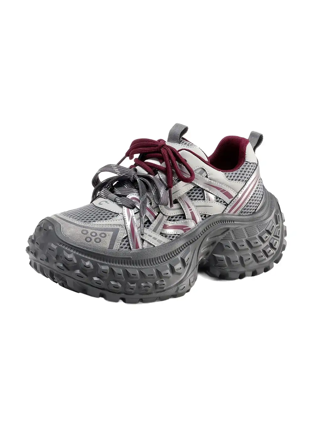 C.BANNER丨Silver Chunky Dad Sneakers for Women