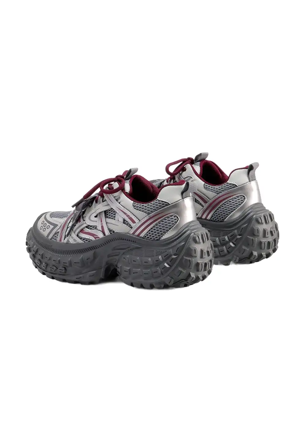 C.BANNER丨Silver Chunky Dad Sneakers for Women
