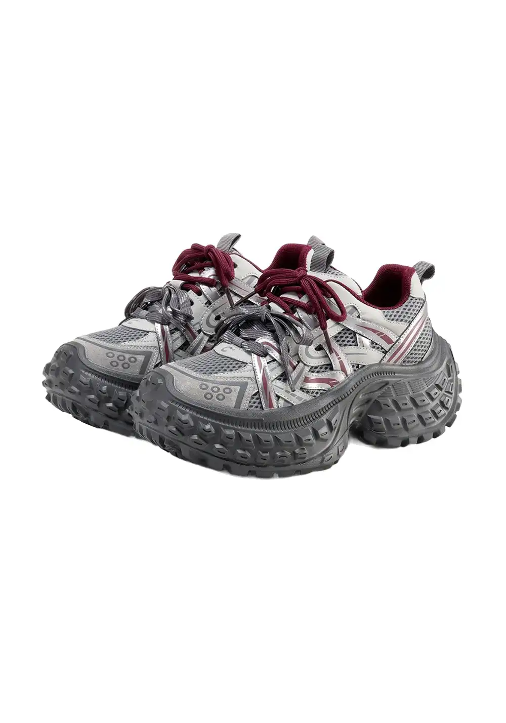 C.BANNER丨Silver Chunky Dad Sneakers for Women