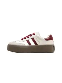 C.BANNER丨Silver Grey Colorblock Platform Sneakers