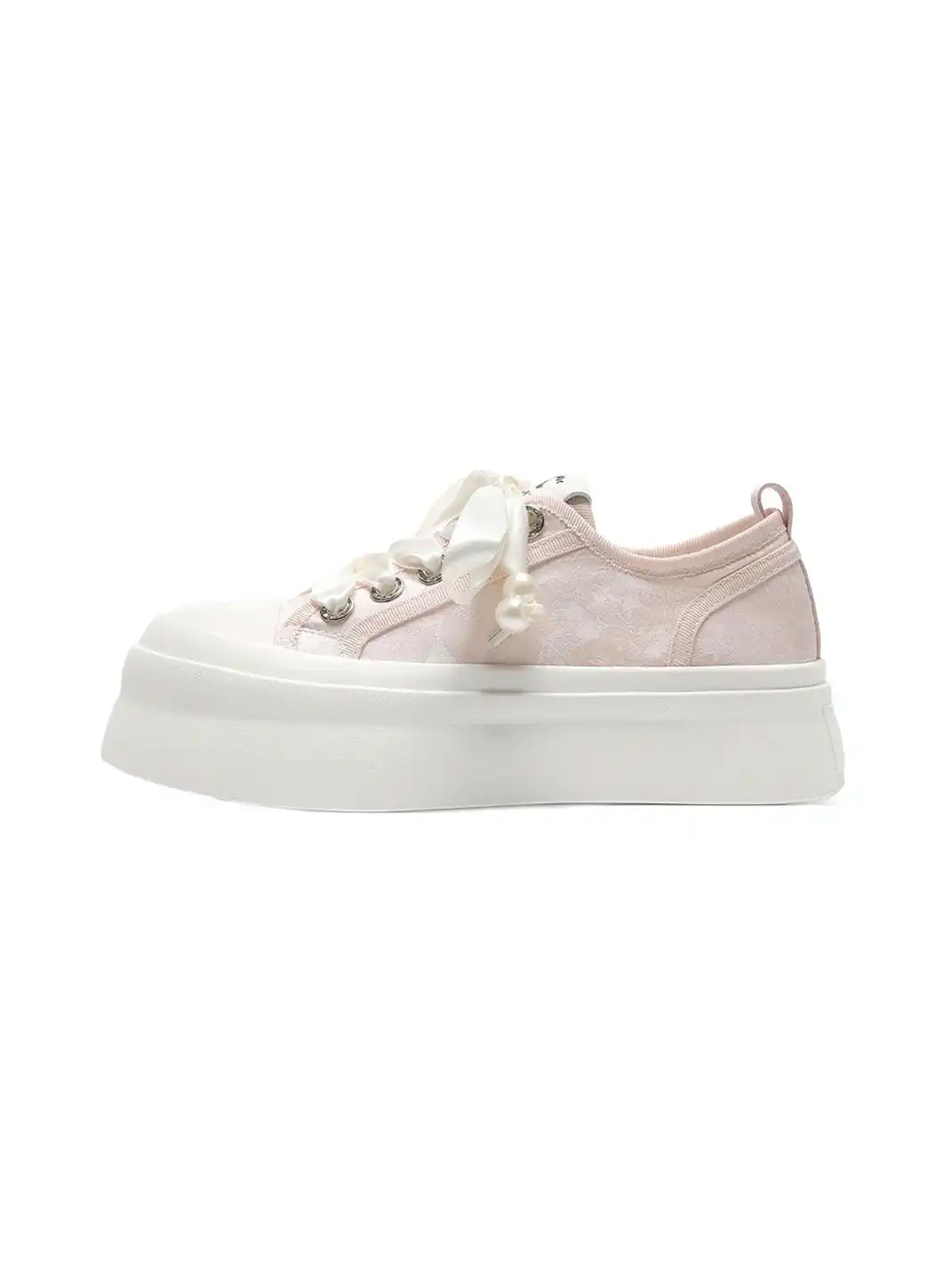 C.BANNER丨Daisy Mesh Platform White Sneakers