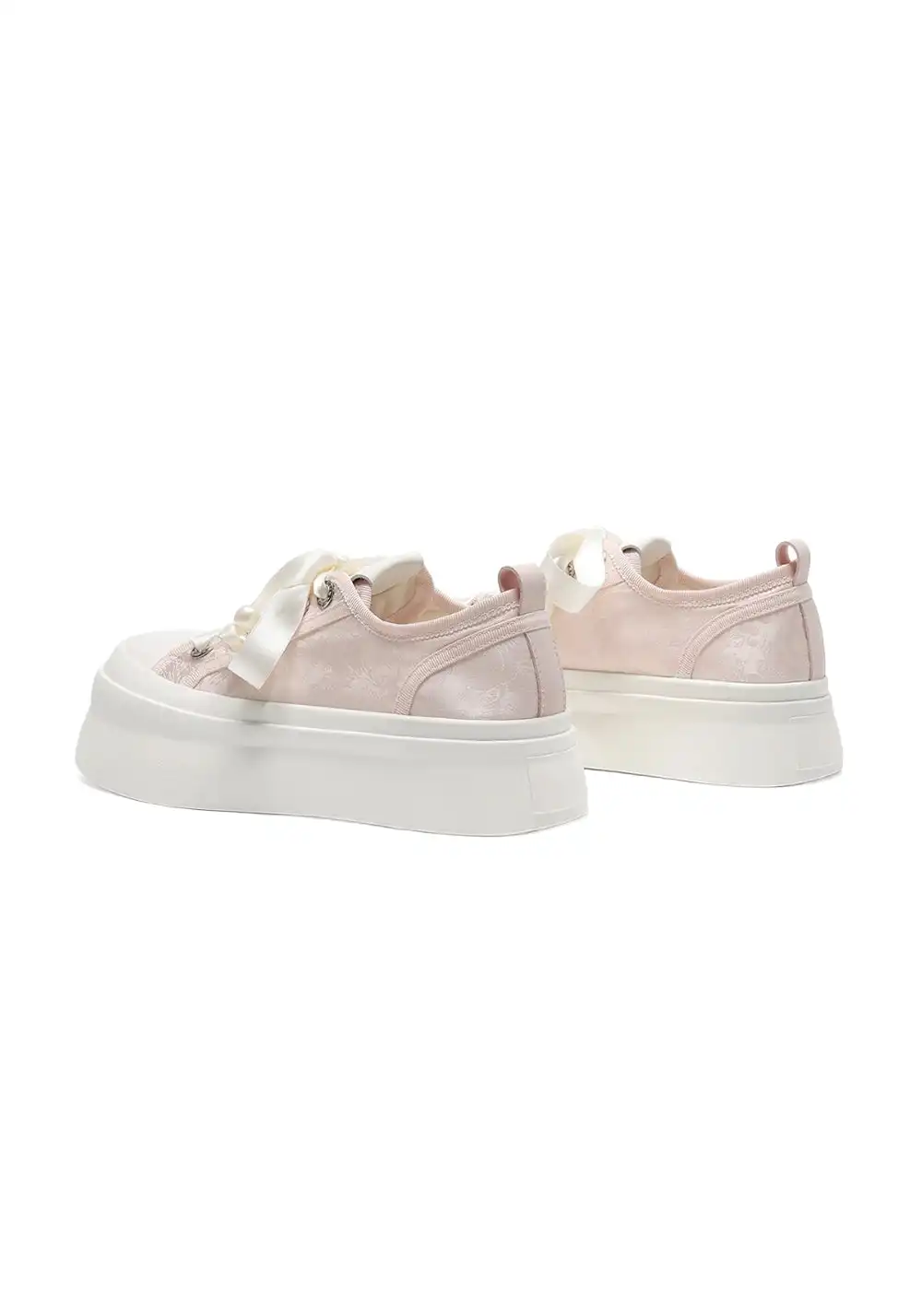 C.BANNER丨Daisy Mesh Platform White Sneakers