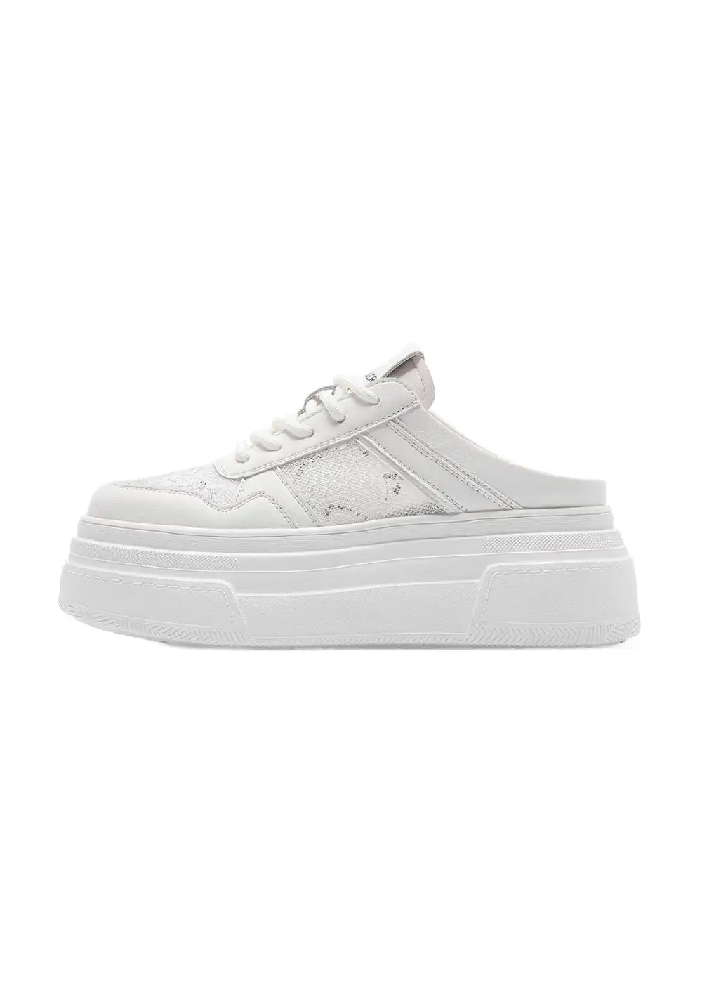 C.BANNER丨Lace Platform Slip-On Mules
