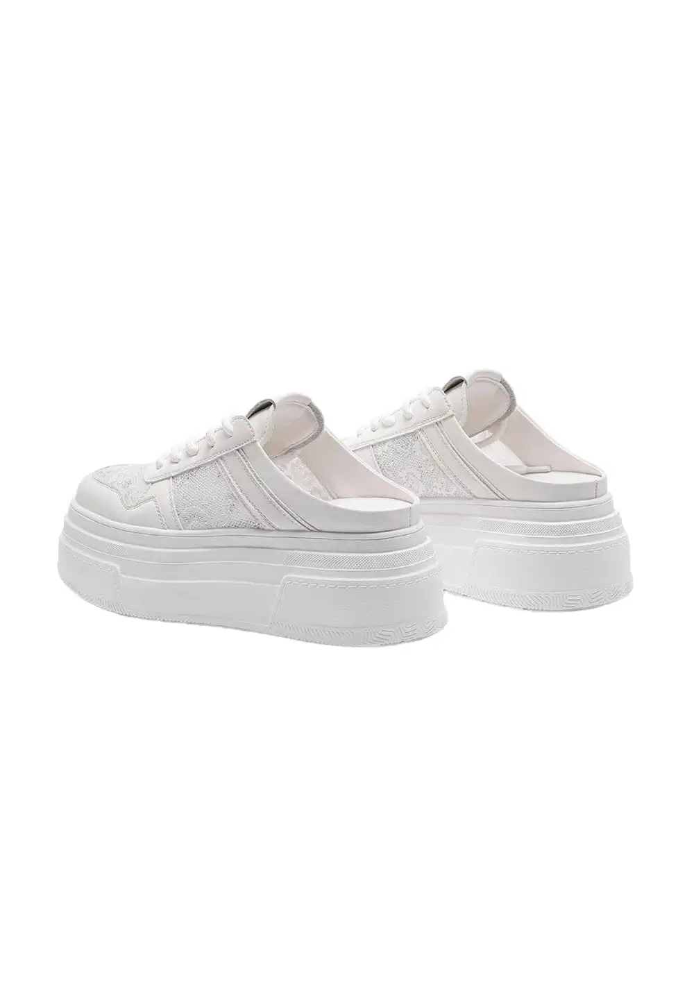 C.BANNER丨Lace Platform Slip-On Mules