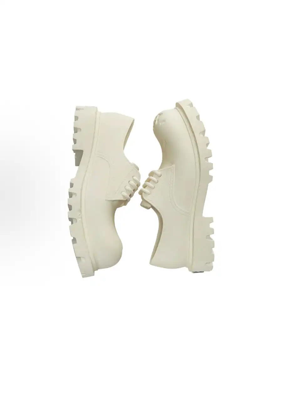 GLITTER FOCUS丨Cream Futuristic Derby Shoes - 4