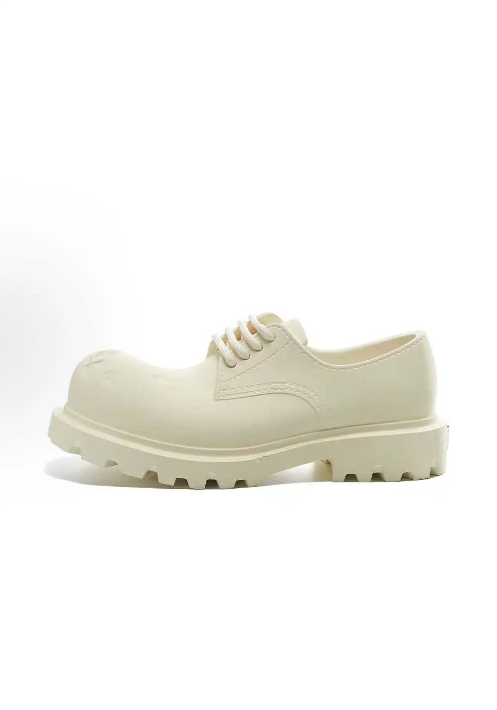 GLITTER FOCUS丨Cream Futuristic Derby Shoes