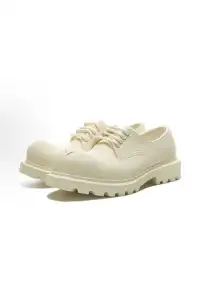 GLITTER FOCUS丨Cream Futuristic Derby Shoes