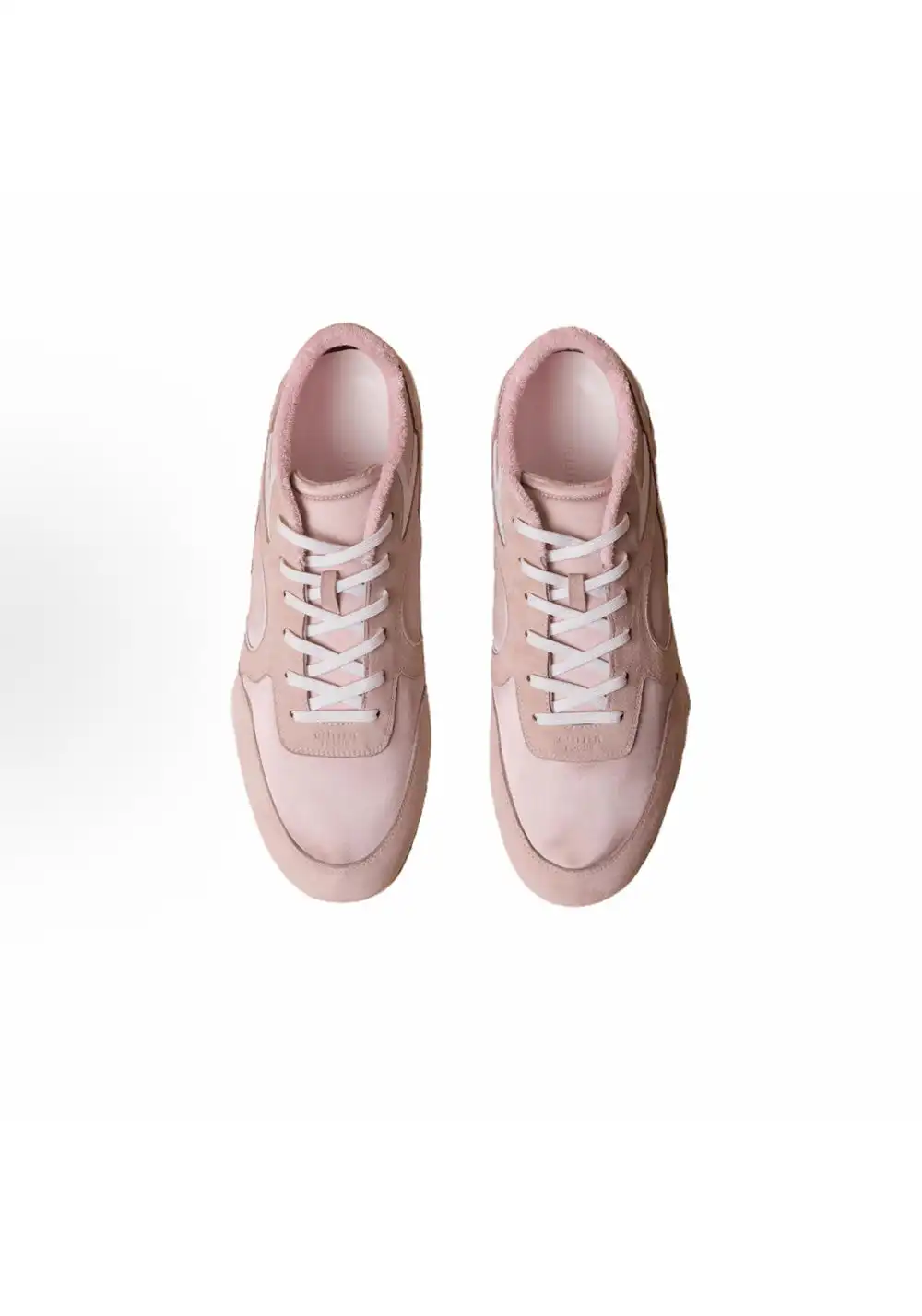 GLITTER FOCUS丨Pink Retro Low-Profile German Trainer Sneakers