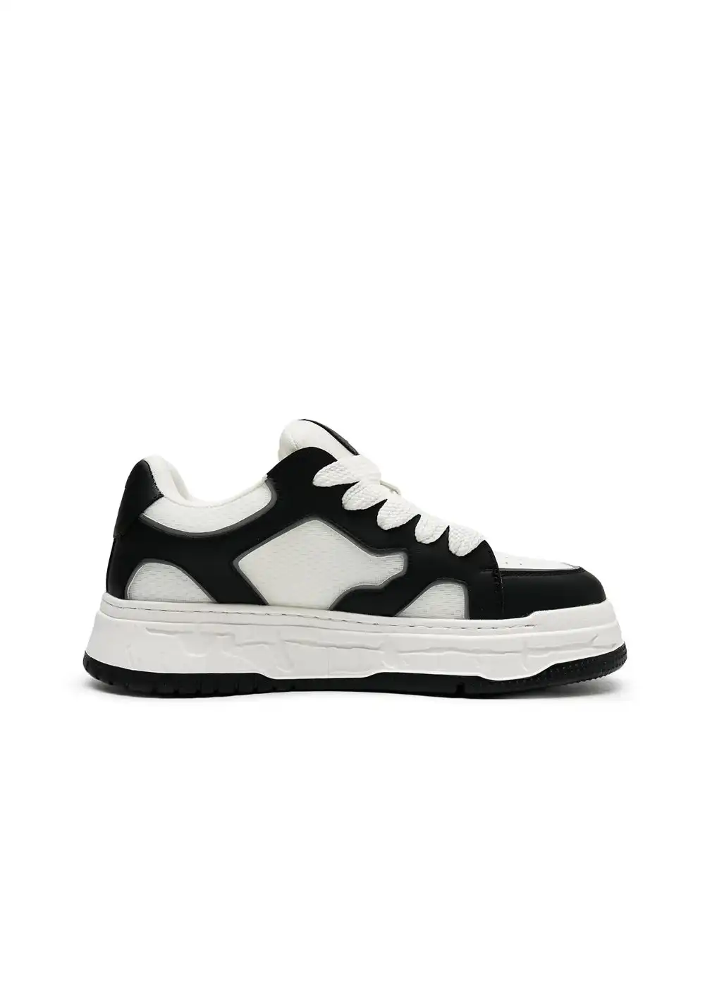 SMILEY丨Fabric-Leather-Mesh Breathable Sports Casual Shoes(Black)