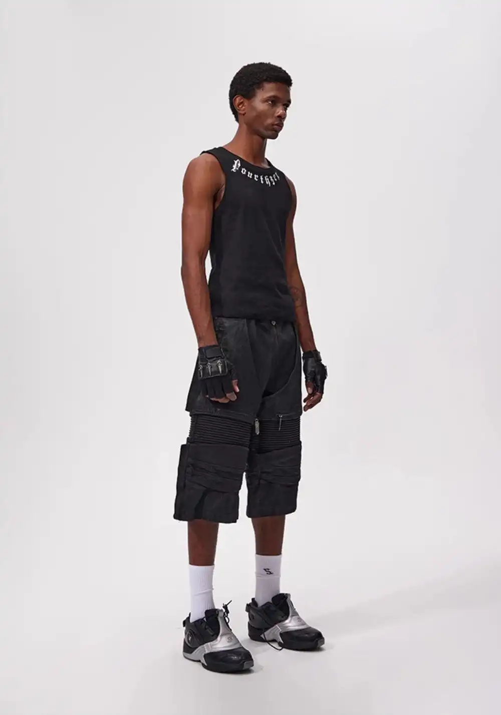 Fourth3ex丨25Ss Western Denim Patchwork Cropped Pants 