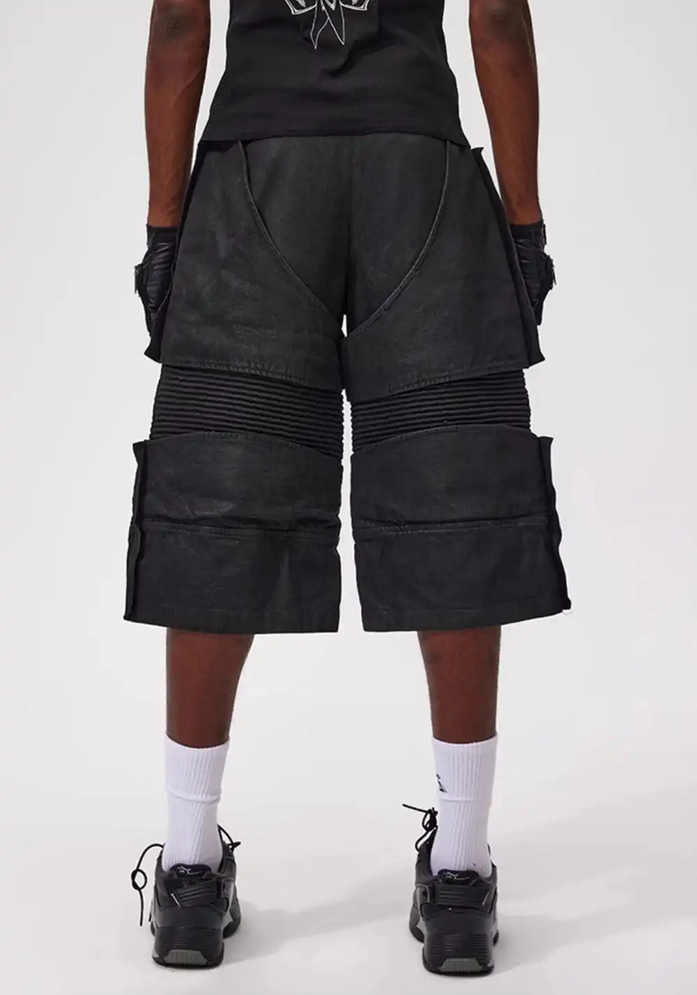 Fourth3ex丨25Ss Western Denim Patchwork Cropped Pants 