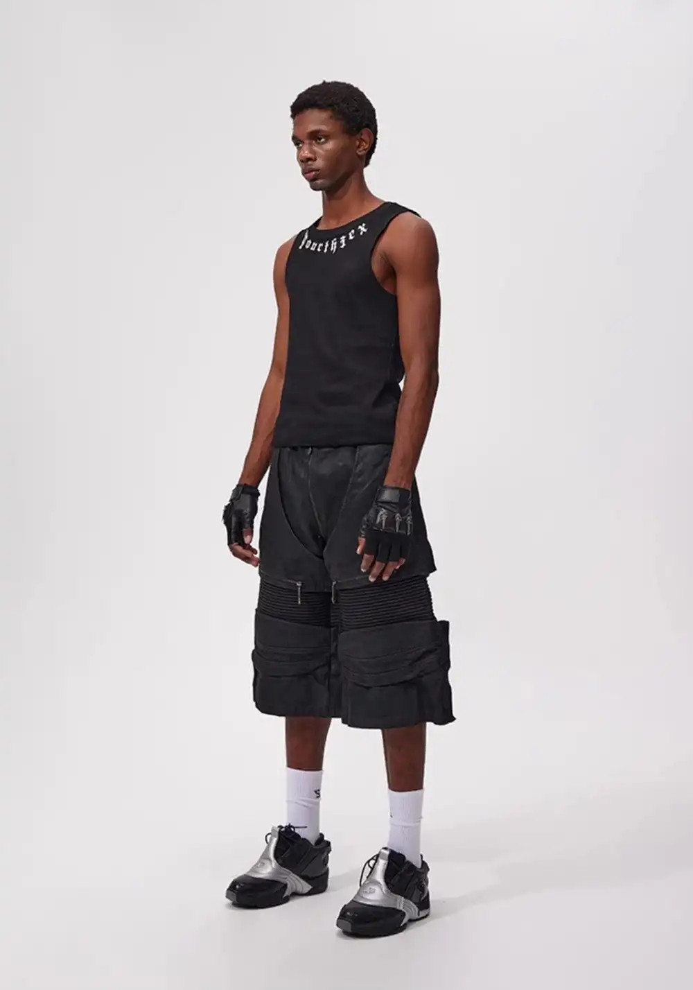 Fourth3ex丨25Ss Western Denim Patchwork Cropped Pants 