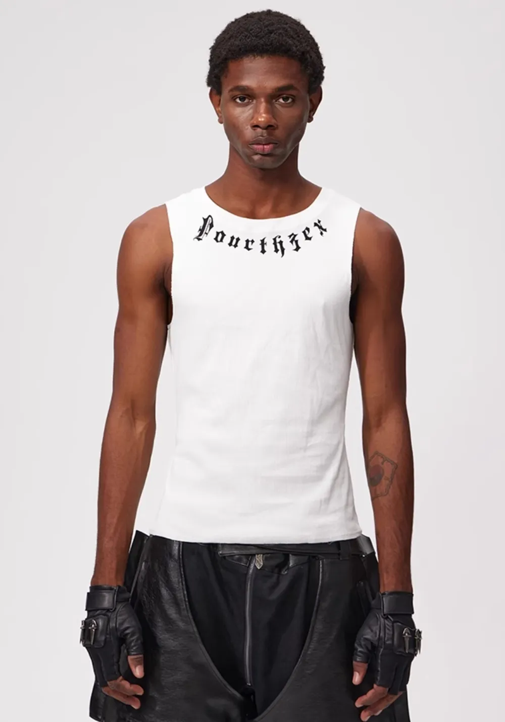 Fourth3ex丨Sanskrit Sword Print Tank Top