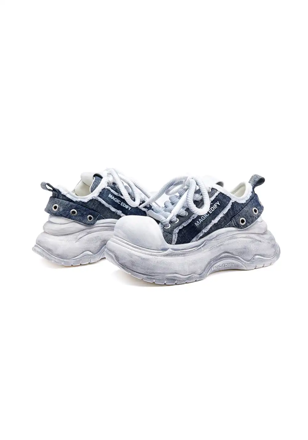 M88M丨Distressed Chunky Platform Sneakers