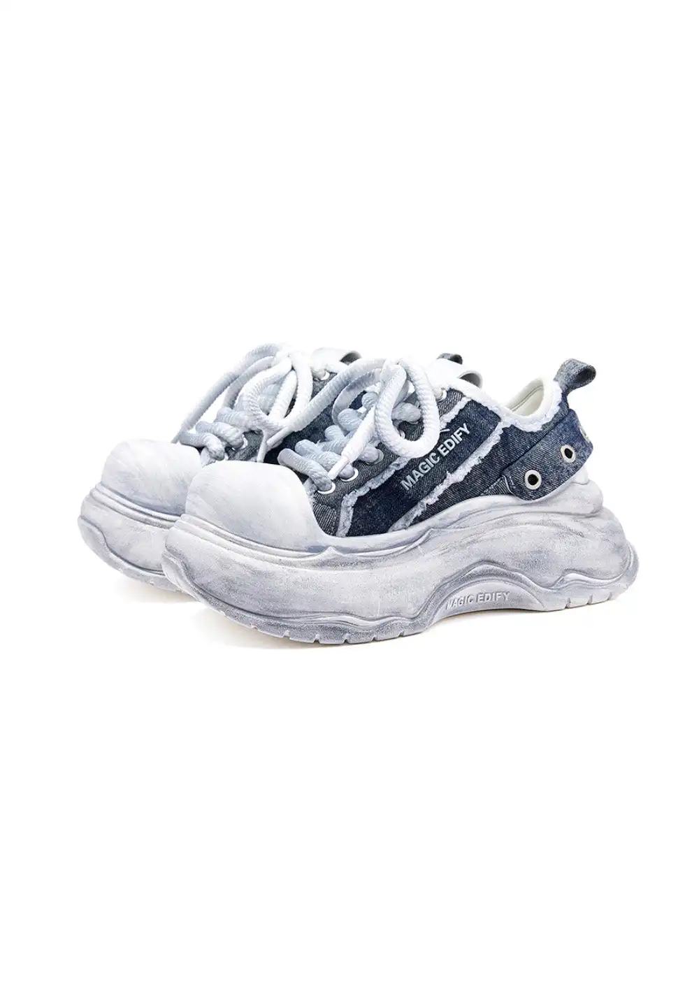 M88M丨Distressed Chunky Platform Sneakers