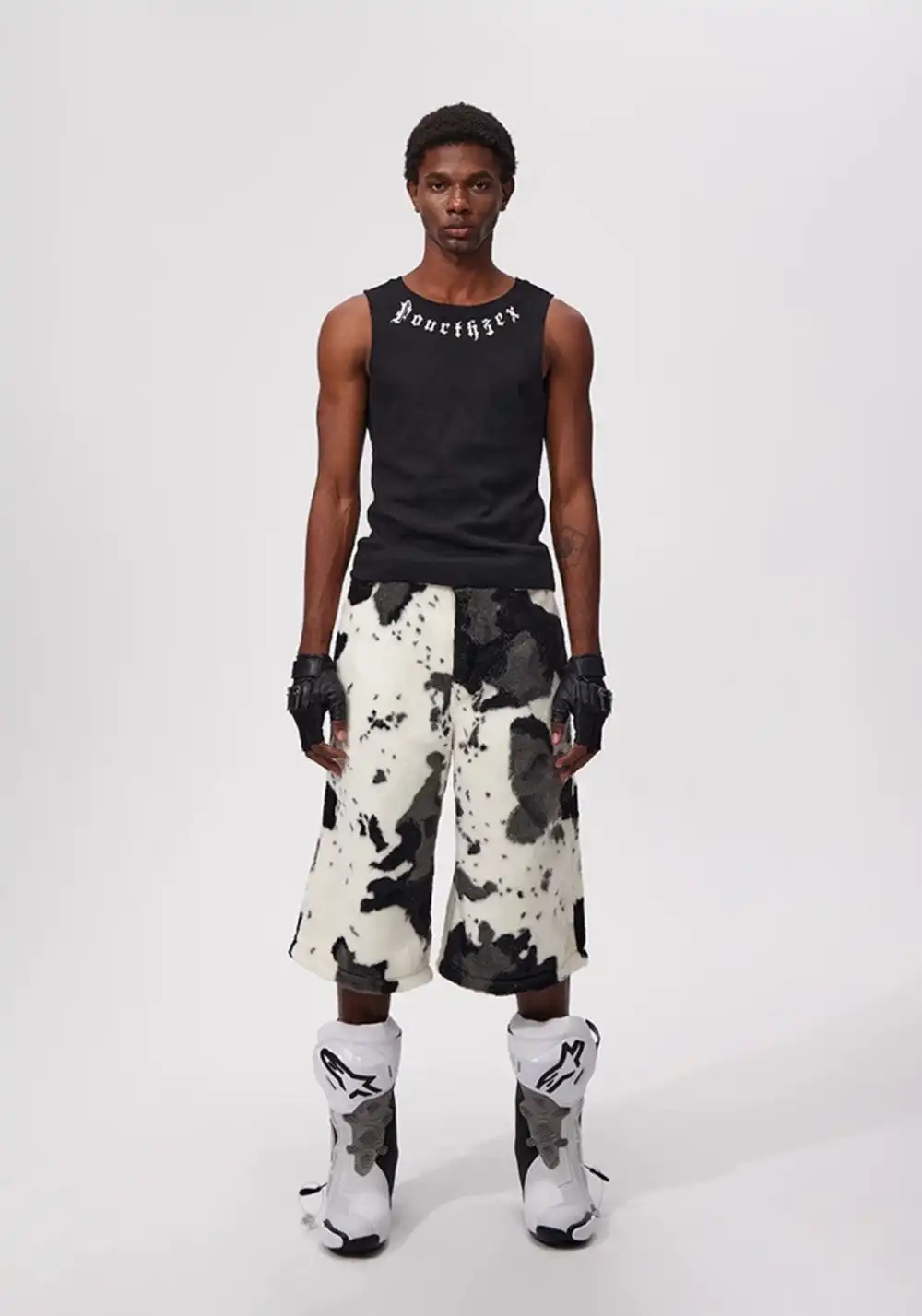 Fourth3ex丨Summer Eco-Faux Fur Cow Print Shorts