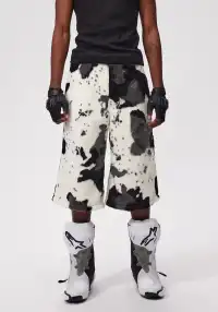 Fourth3ex丨Summer Eco-Faux Fur Cow Print Shorts