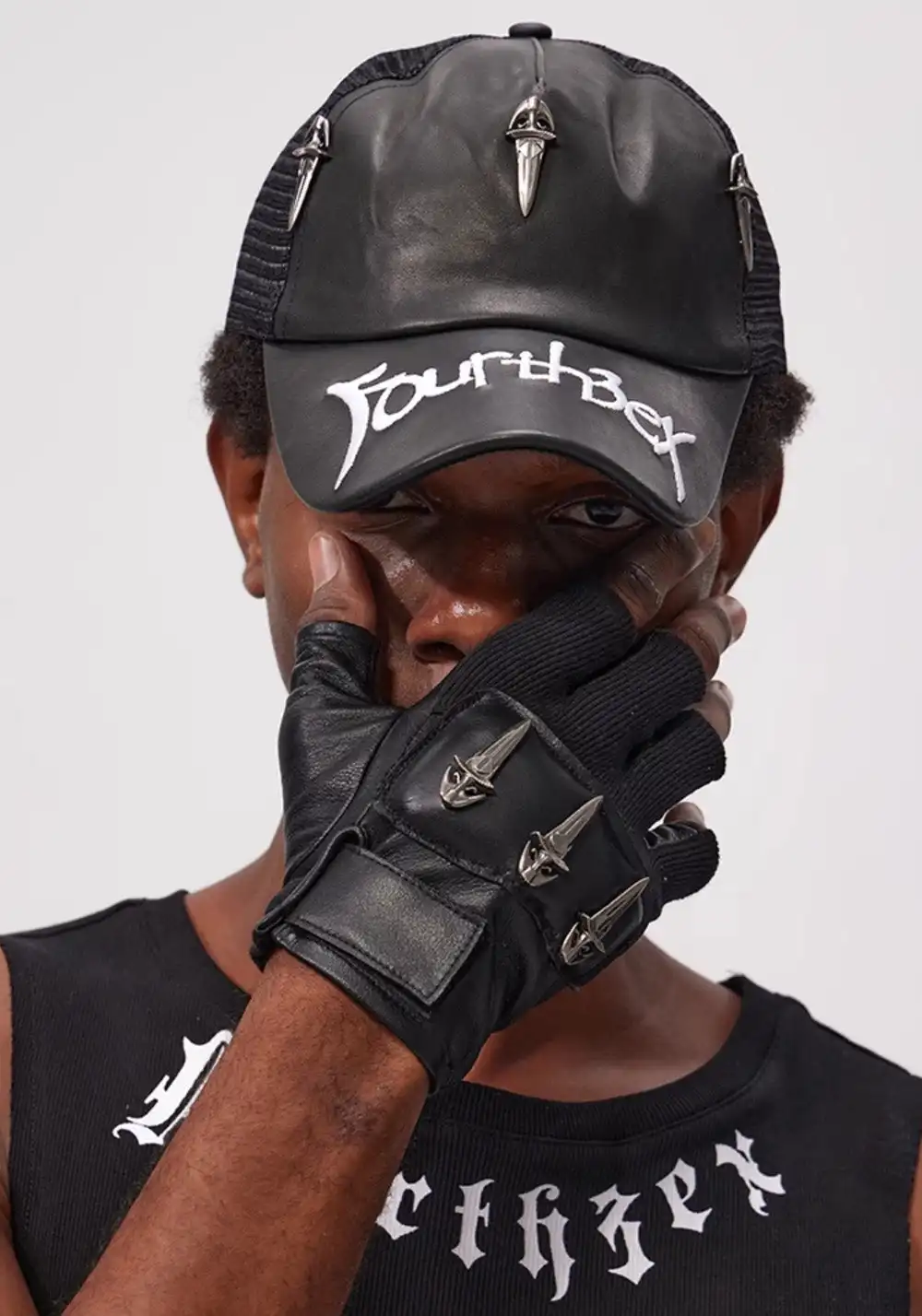 Fourth3ex丨Premium Leather Half-Finger Gloves