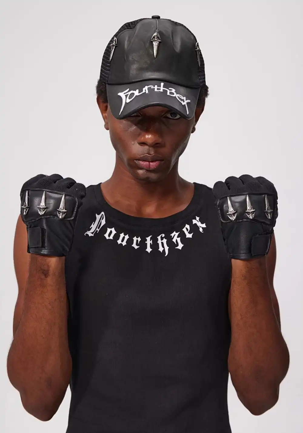 Fourth3ex丨Premium Leather Half-Finger Gloves