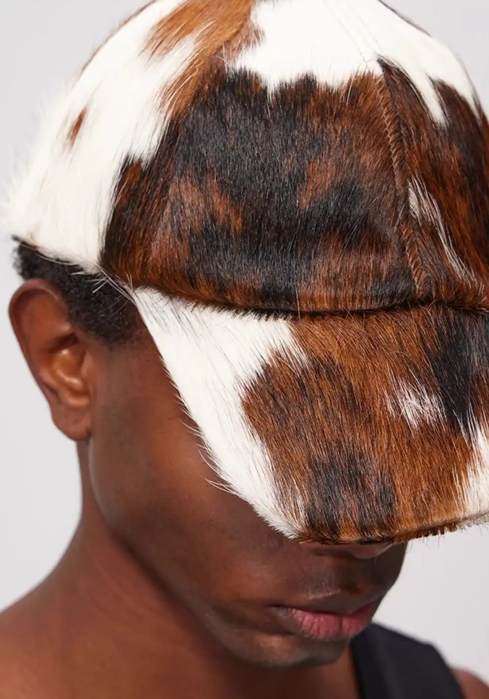 Fourth3ex丨Tri-Color Pony Hair Cow Print Cap
