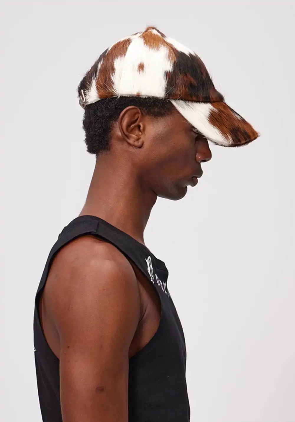 Fourth3ex丨Tri-Color Pony Hair Cow Print Cap