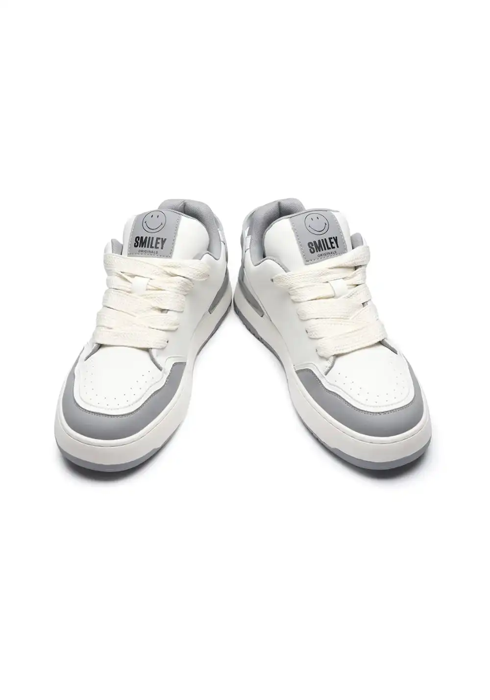 SMILEY丨Color-Block Leather Skate Shoes