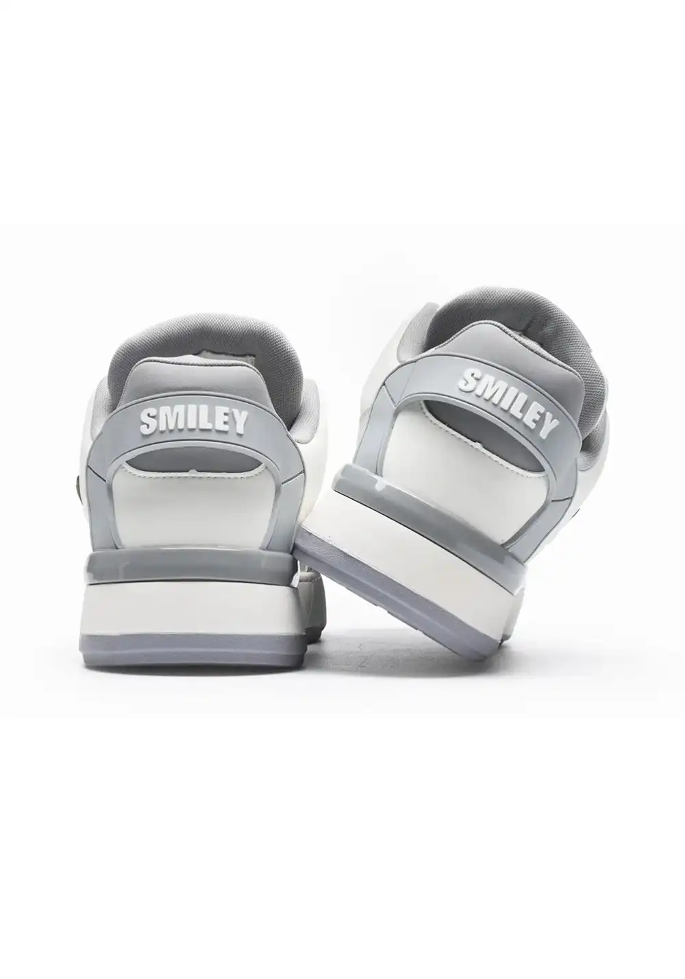 SMILEY丨Color-Block Leather Skate Shoes