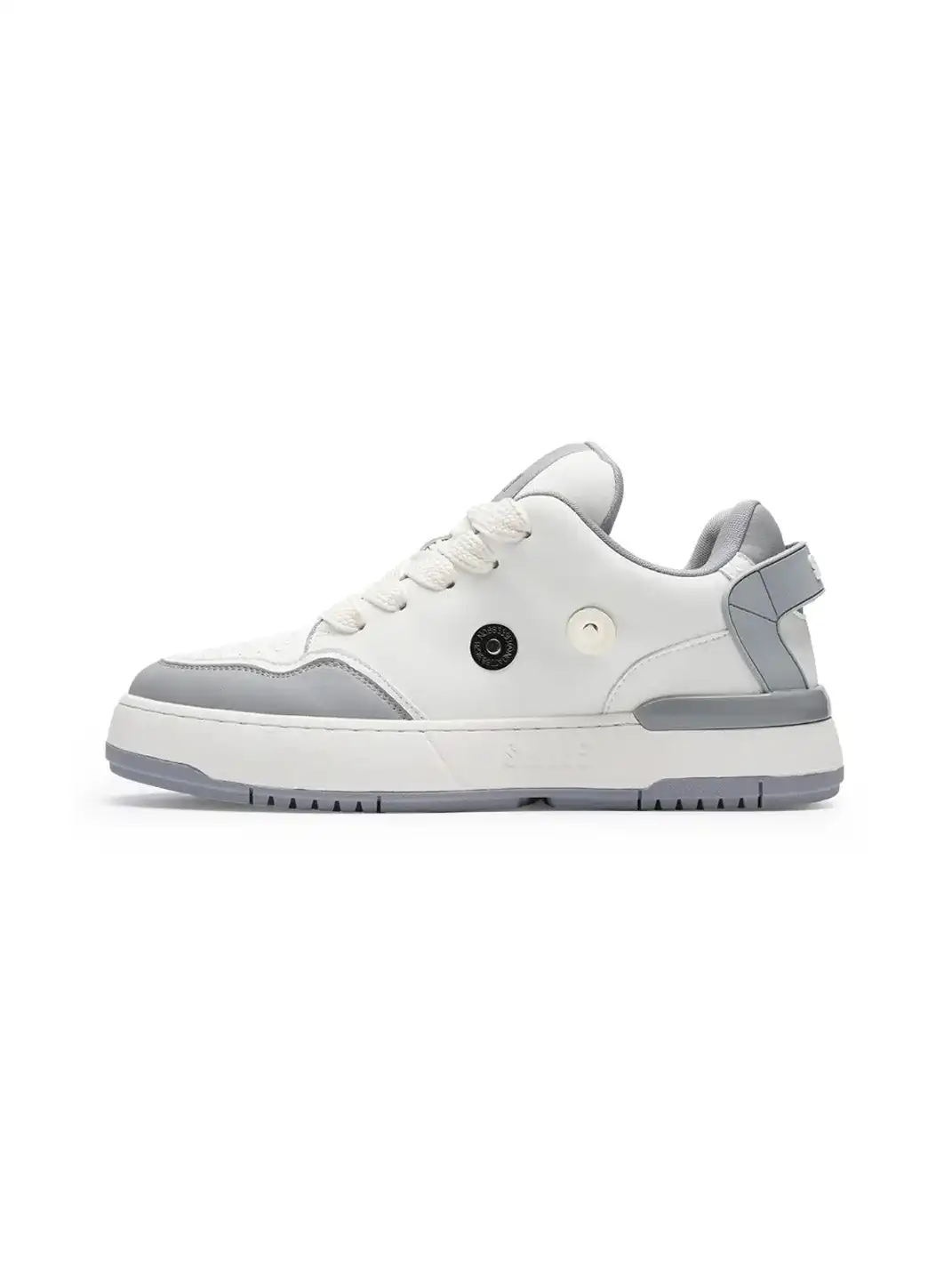 SMILEY丨Color-Block Leather Skate Shoes