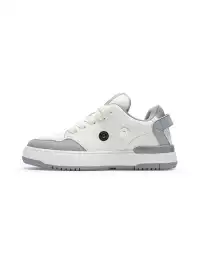 SMILEY丨Color-Block Leather Skate Shoes