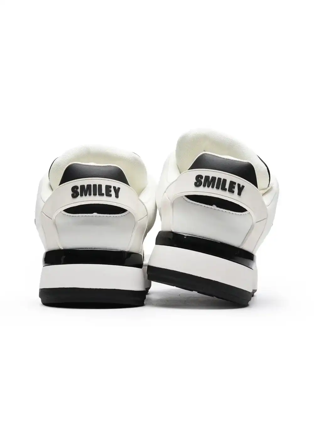 SMILEY丨Color-Block Leather Skate Shoes
