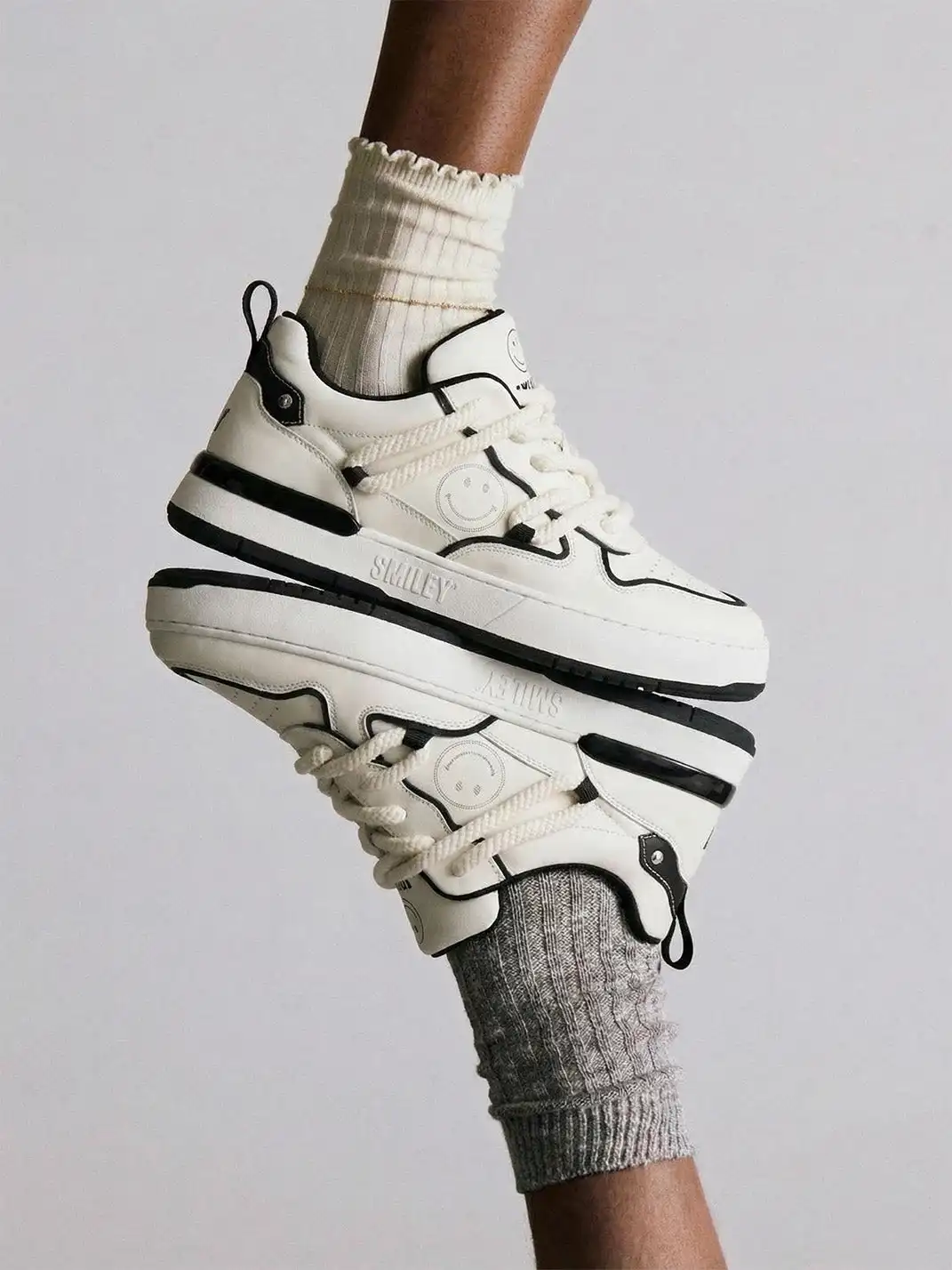 SMILEY丨Split Leather Skate Shoes