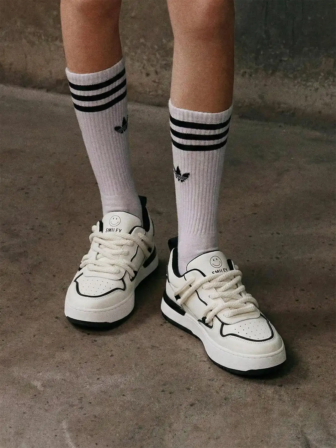 SMILEY丨Split Leather Skate Shoes