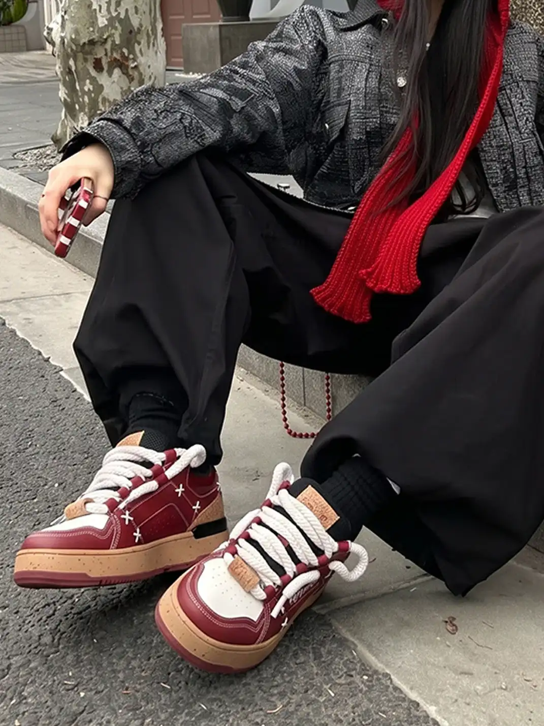 SMILEY丨Men's Leather Skate Shoes