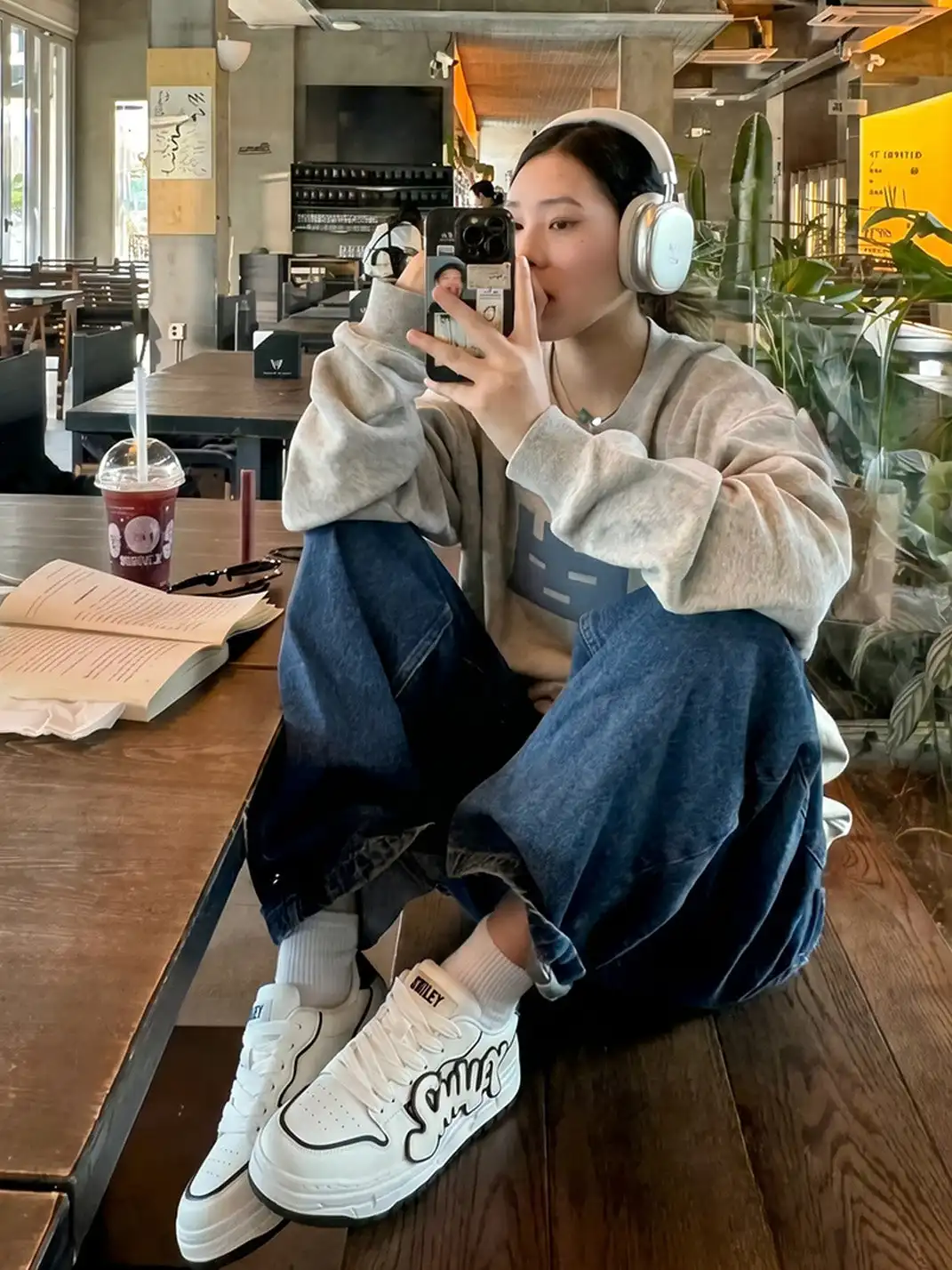 SMILEY丨Men's Split Leather Skate Shoes (Trendy)