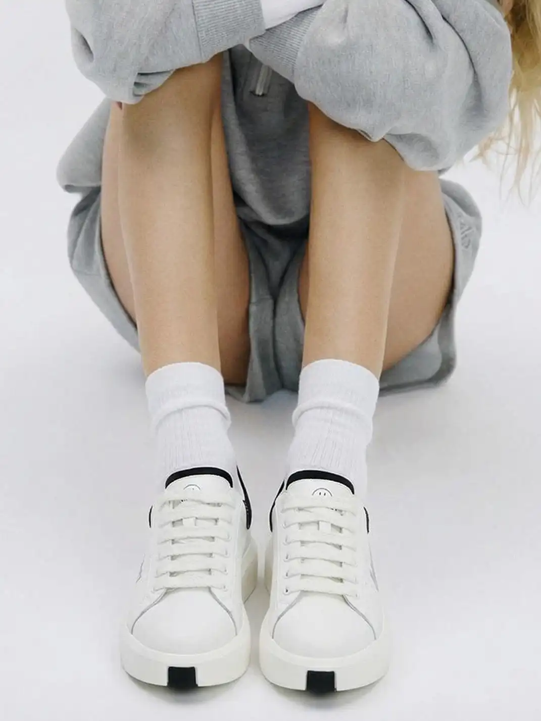SMILEY丨Men's Laced Split Leather Skate Shoes