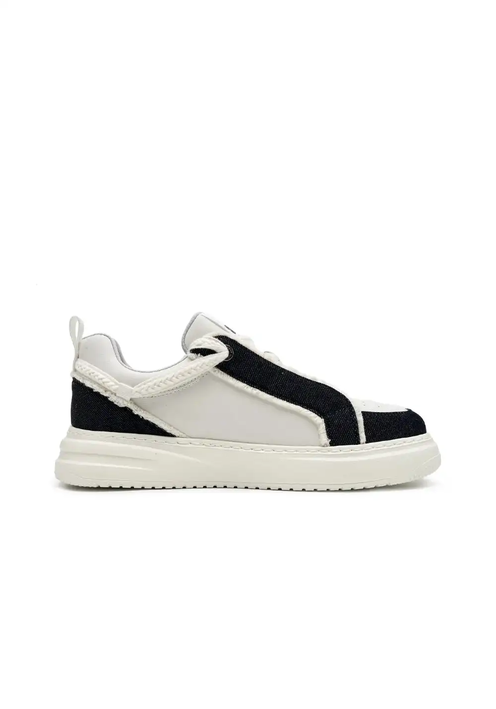 SMILEY丨Split Leather-Fabric Skate Shoes w/ Foam Sole