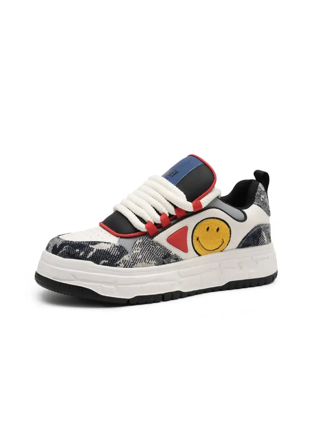SMILEY丨Men's Synthetic Leather Foam-Sole Sneakers