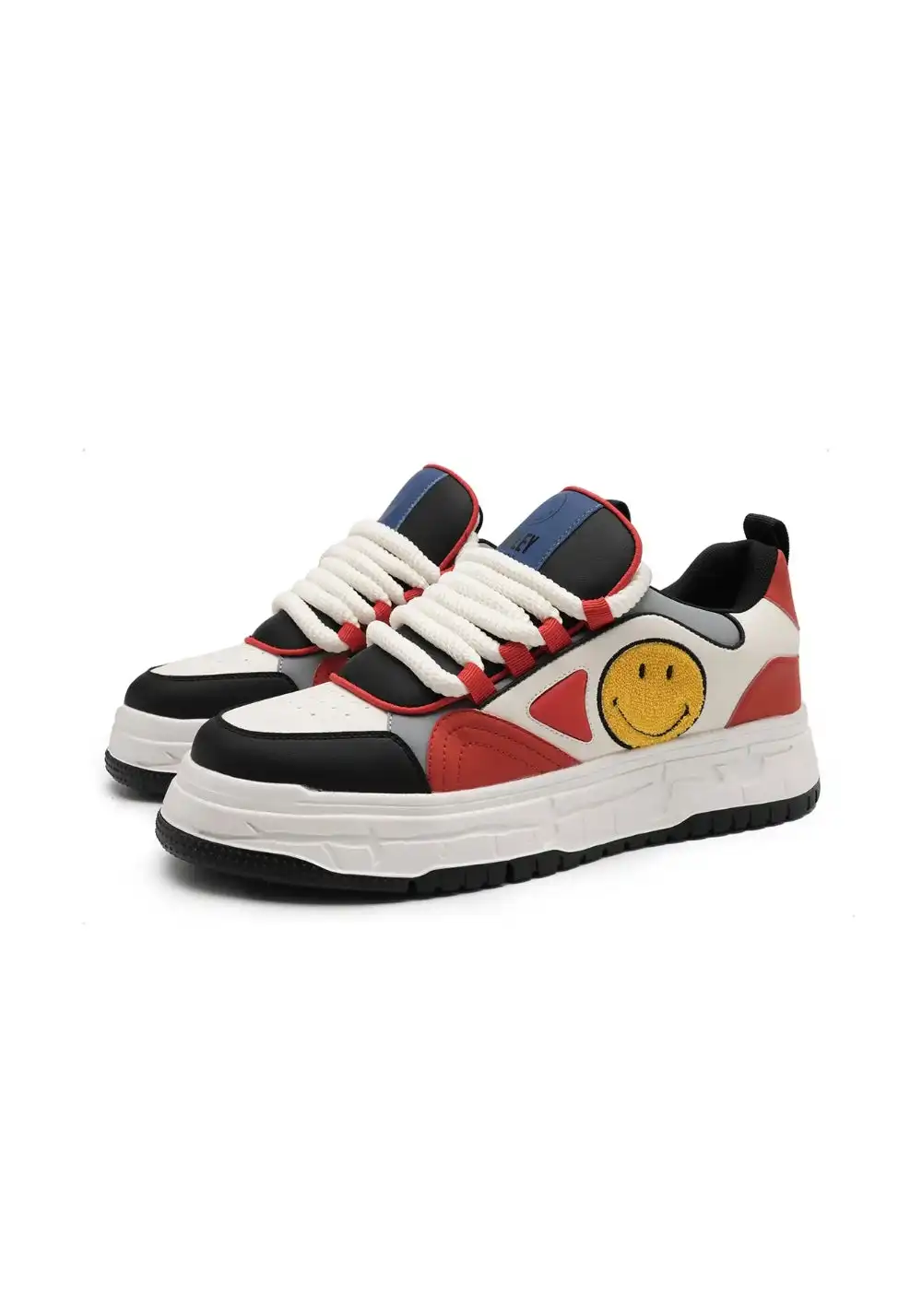 SMILEY丨Men's Synthetic Leather Foam-Sole Sneakers