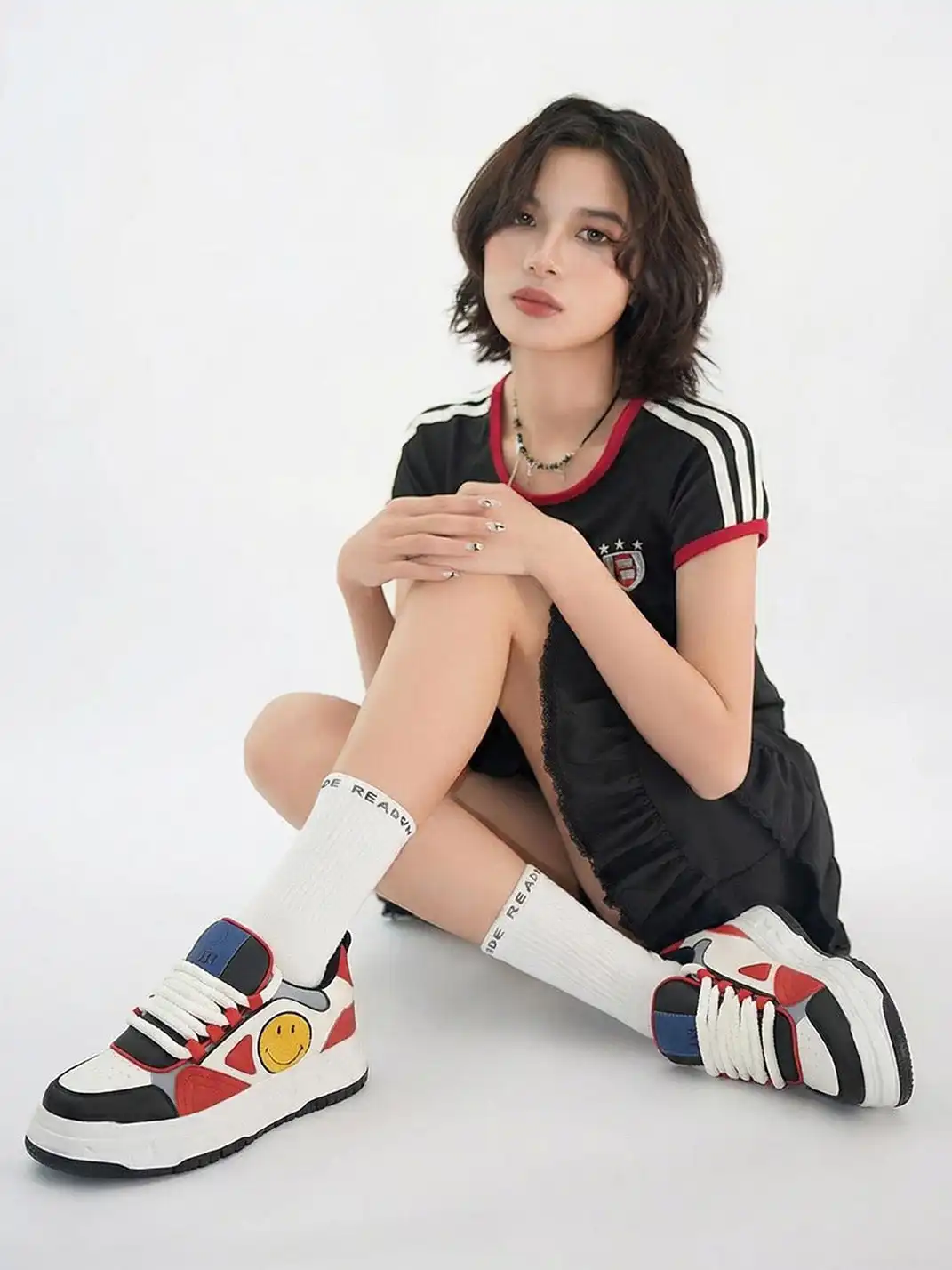 SMILEY丨Men's Synthetic Leather Foam-Sole Sneakers