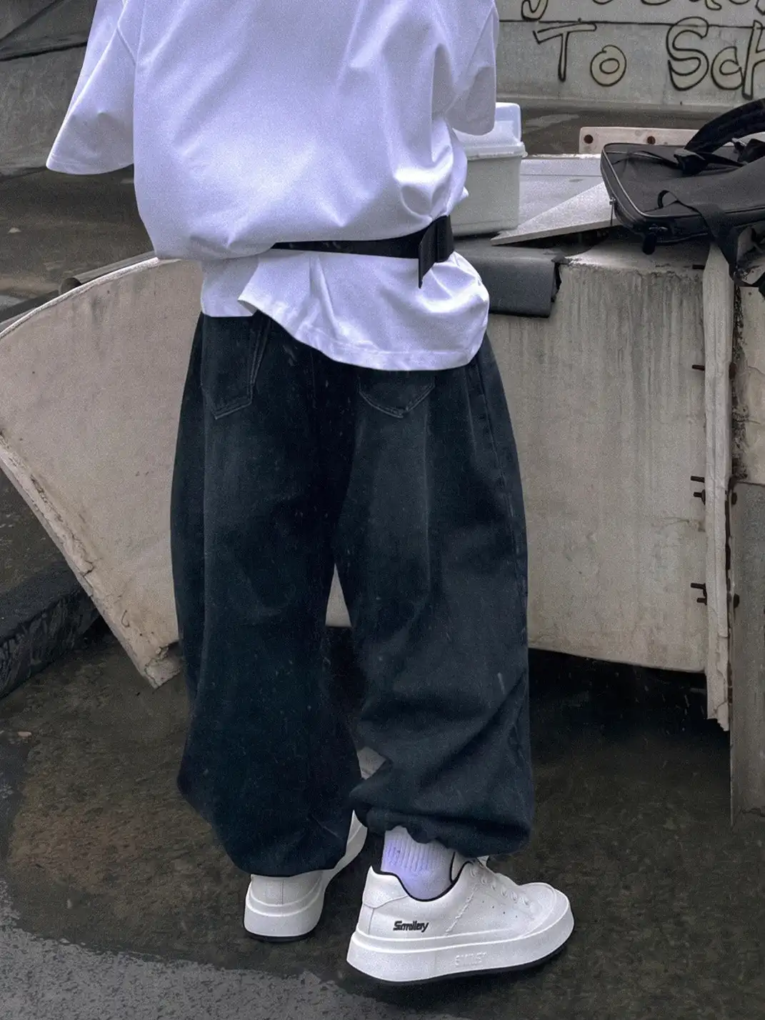 SMILEY丨Men's Smiley Split Leather Skate Shoes